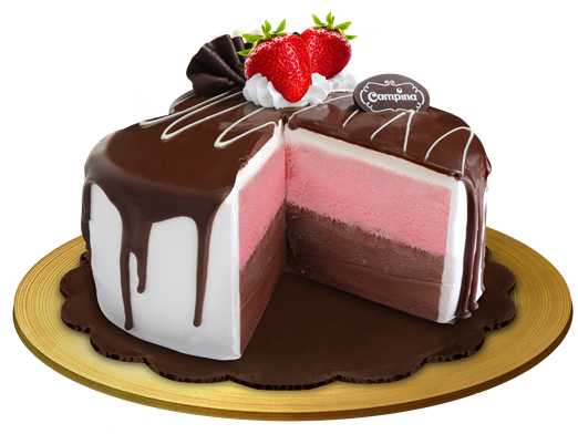 Sweetheart Chocolate Ice Cream Cake - Cake Ice Cream Campina (640x427)