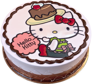 Hello Kitty Cake Head Cake So Cute - Cake Kitty Png (425x400)