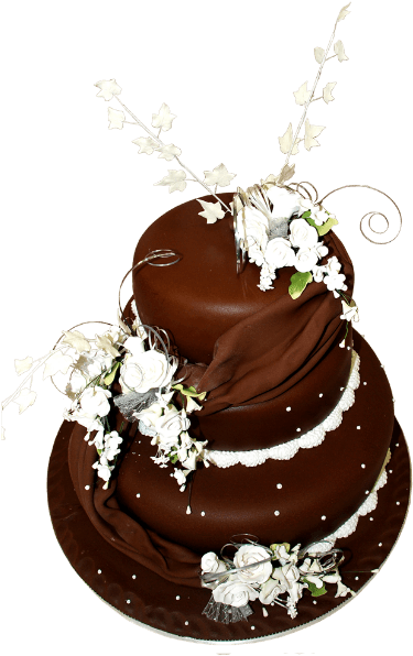 Chocolate Wedding Cake - Wedding Cake (394x600)