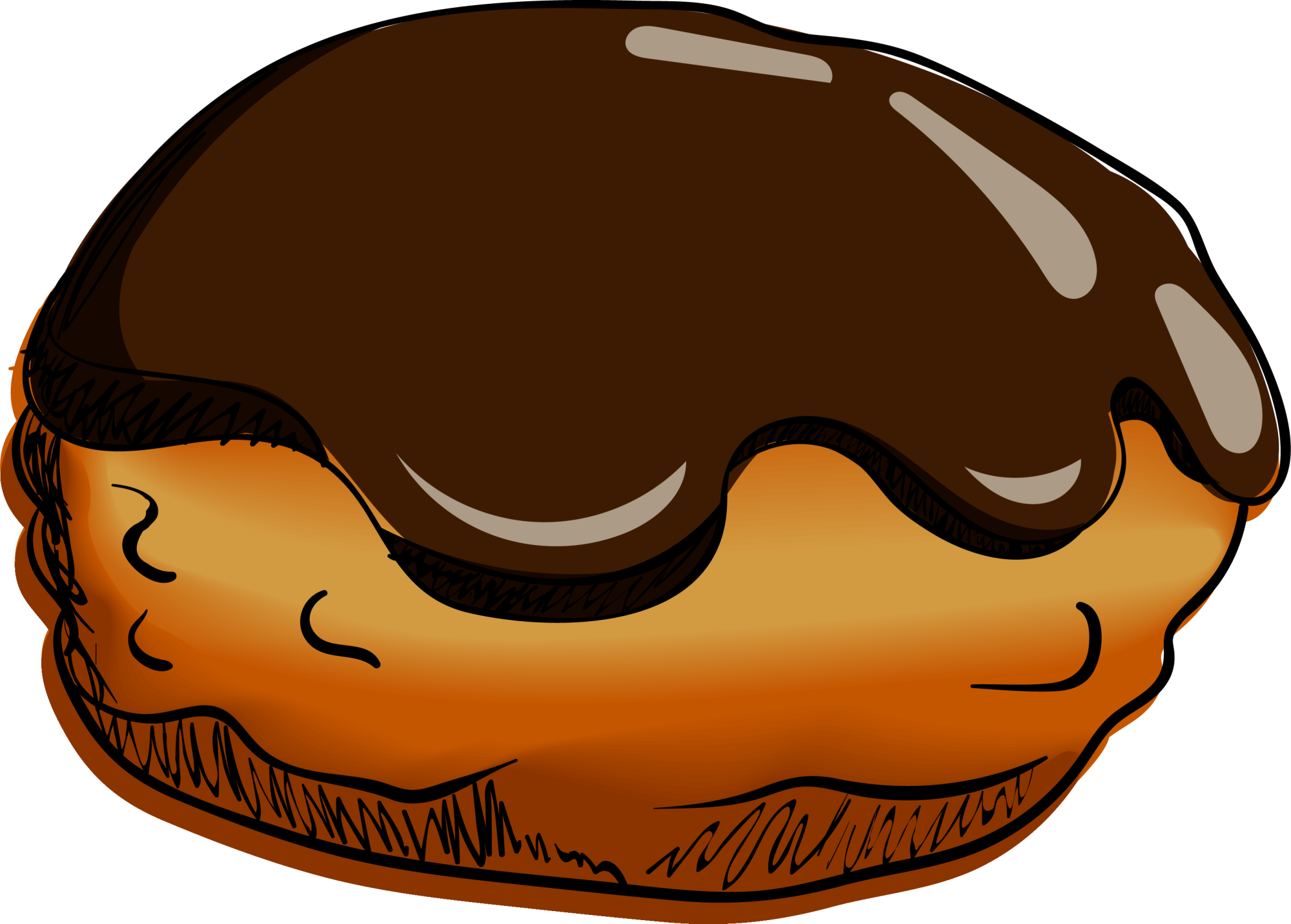 Coffee Fruitcake Tart Torte Chocolate Cake - Clip Art (2000x1431)