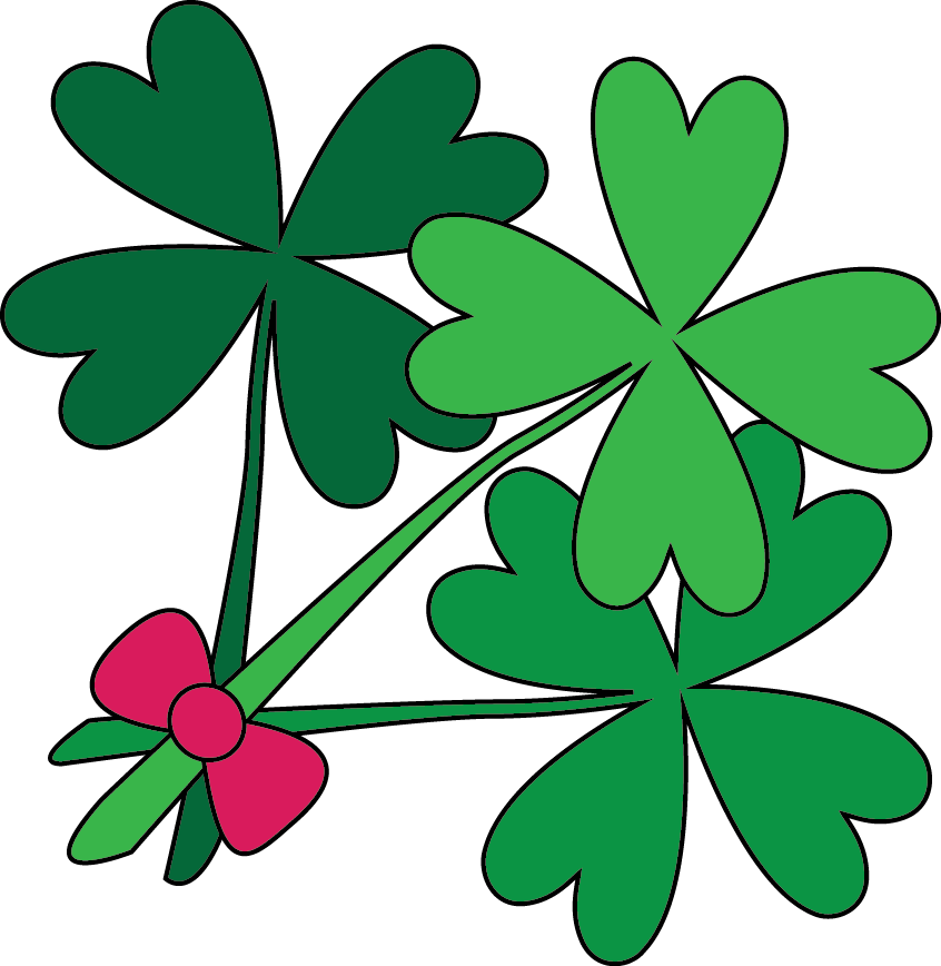 Free Bunch Of Shamrocks Digital Stamp - Shamrocks (846x868)