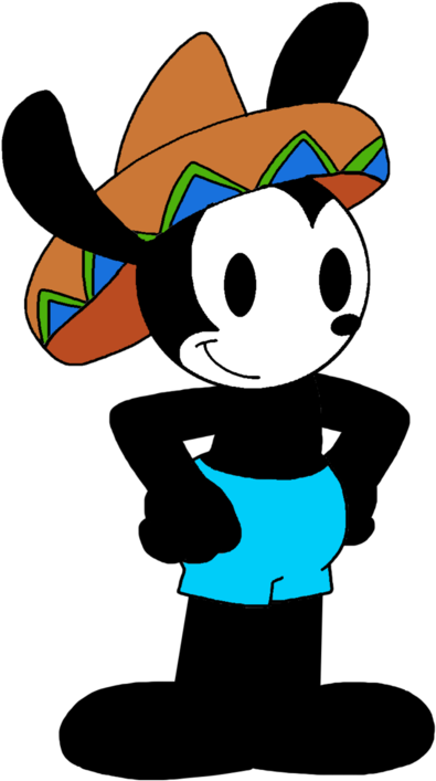 Oswald With Mexican Hat By Marcospower1996 - Cartoon (974x820)