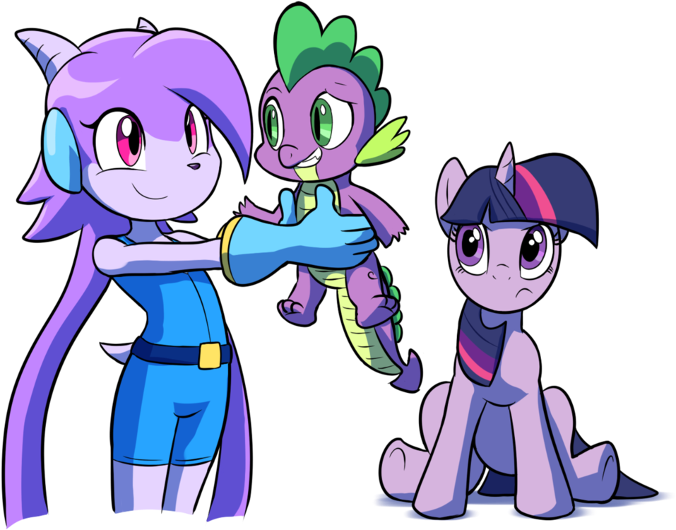 Freedom Planet Twilight Sparkle Spike Pony Rainbow - Purple Dragons (1029x777)