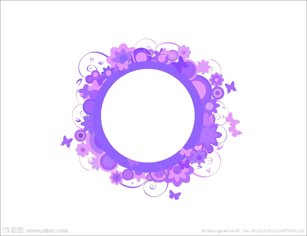 Purple Flower Frame Material - Portable Network Graphics (1024x786)