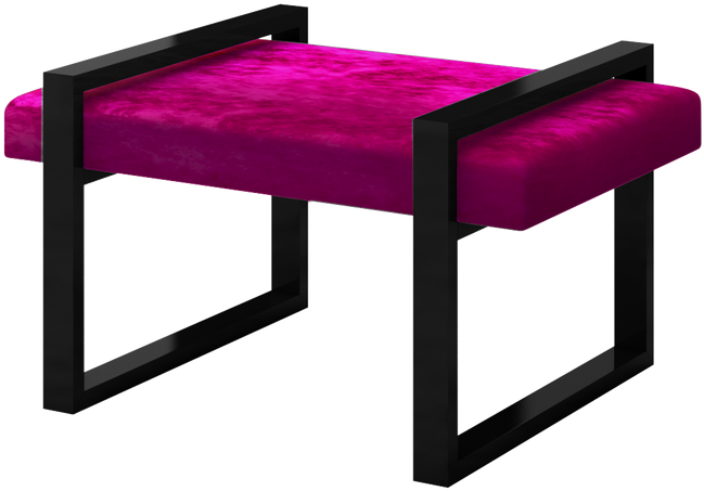 Hot Pink / Magenta Velvet Contemporary Accent Bench - Pink (1280x768)