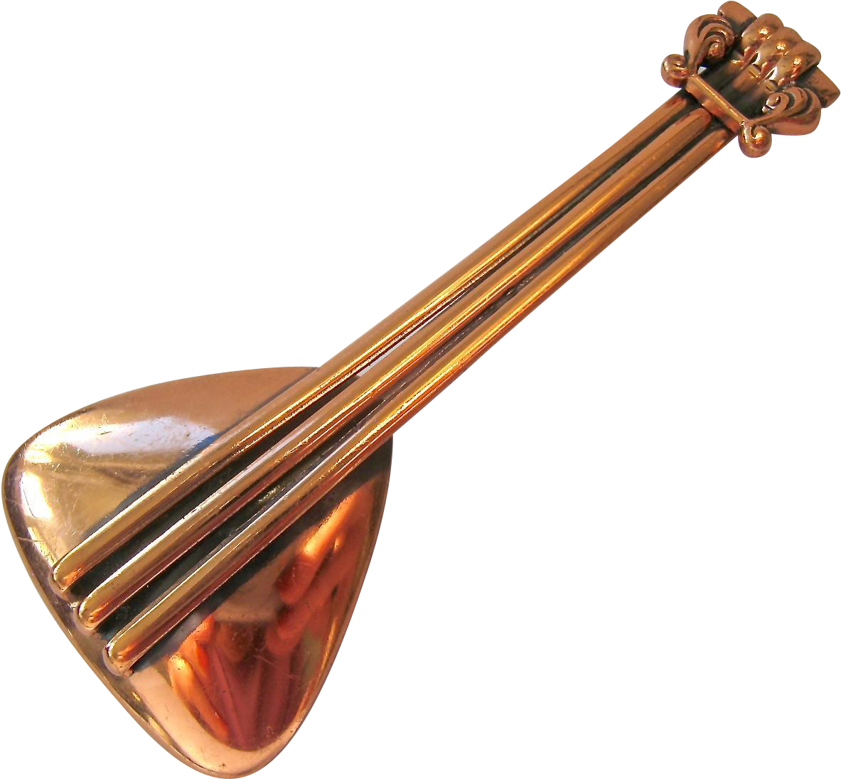 Renoir Copper Brooch Lute Mandolin Balalaika Musical - Body Jewelry (1182x1182)