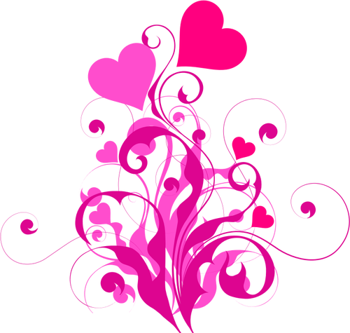 Branches And Leaves With Hearts Image - Monthsary Background (500x475)