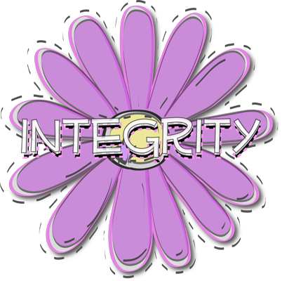 Latter Day Clip Art Integrity Flower Purple Lds Yw - Clip Art (402x400)