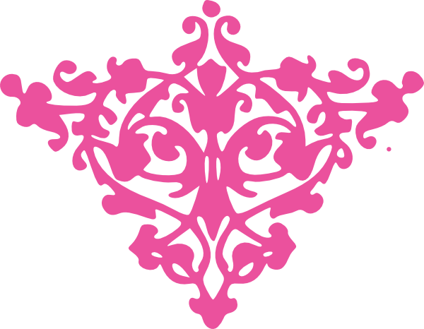 Watermelon Corner Damask Clip Art At Clker - Invitation For Death Anniversary (600x466)