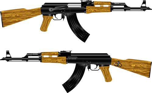 Ak 47 Rifle Vector De La Imagen - Ak 47 Silhouette (500x308)