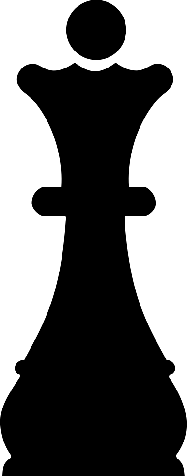 Queen Chess Piece Black Shape Comments - Queen Chess Piece Clipart (386x980)
