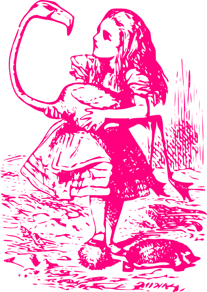 Flamingo Alice In Wonderland (426x599)