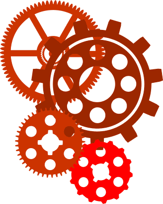 Gears Clipart Bike Gear - Red Gears Clipart (328x409)