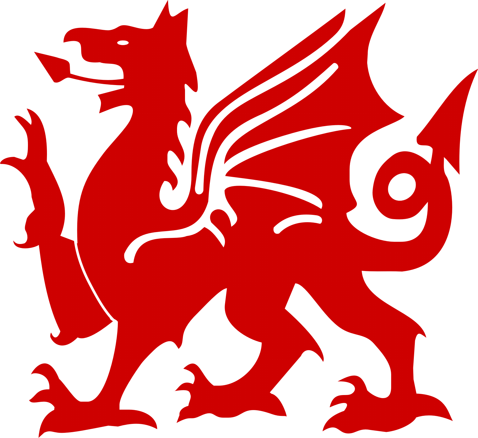 Clip Art Red Dragon Clip Art - Note Cards (pk Of 20) (1558x1427)