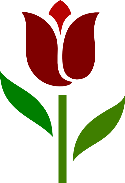 Snowflake Clipart Black And White Download - Tulip Clipart (408x595)