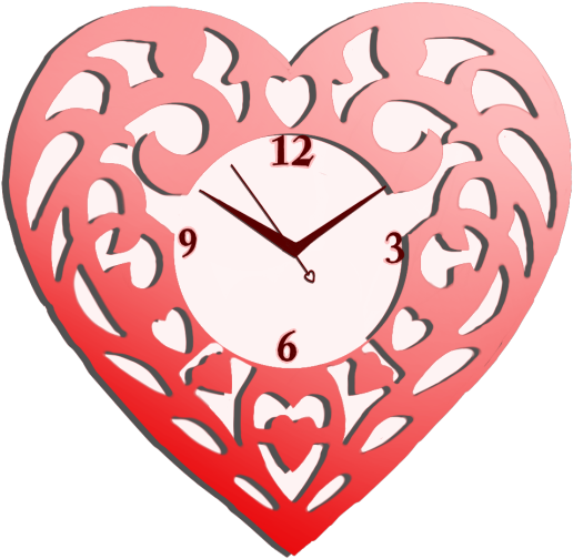 Red Heart Outline Clip Art - Clip Art (600x600)