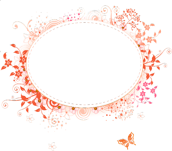Orange Fram Png - Pink Frame Transparent (600x539)