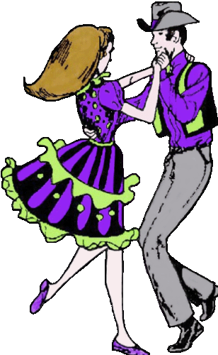 Western Square Dance Clip Art - Square Dancing Animated Gif (308x500)