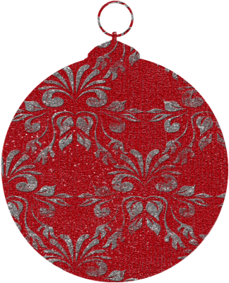 Silver Red Christmas Ornament Free Christmas Tags,ornaments - Cross-stitch (324x400)
