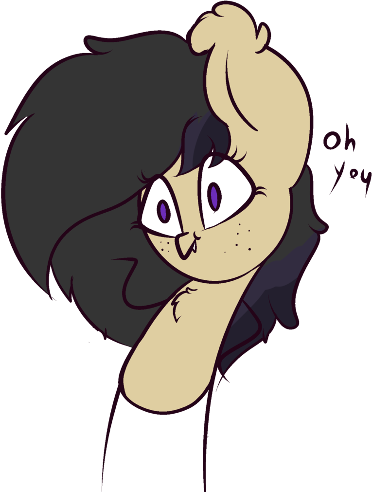 Claudearts, Bat Pony, Bat Pony Oc, Chest Fluff, Freckles, - Cartoon (1024x1024)