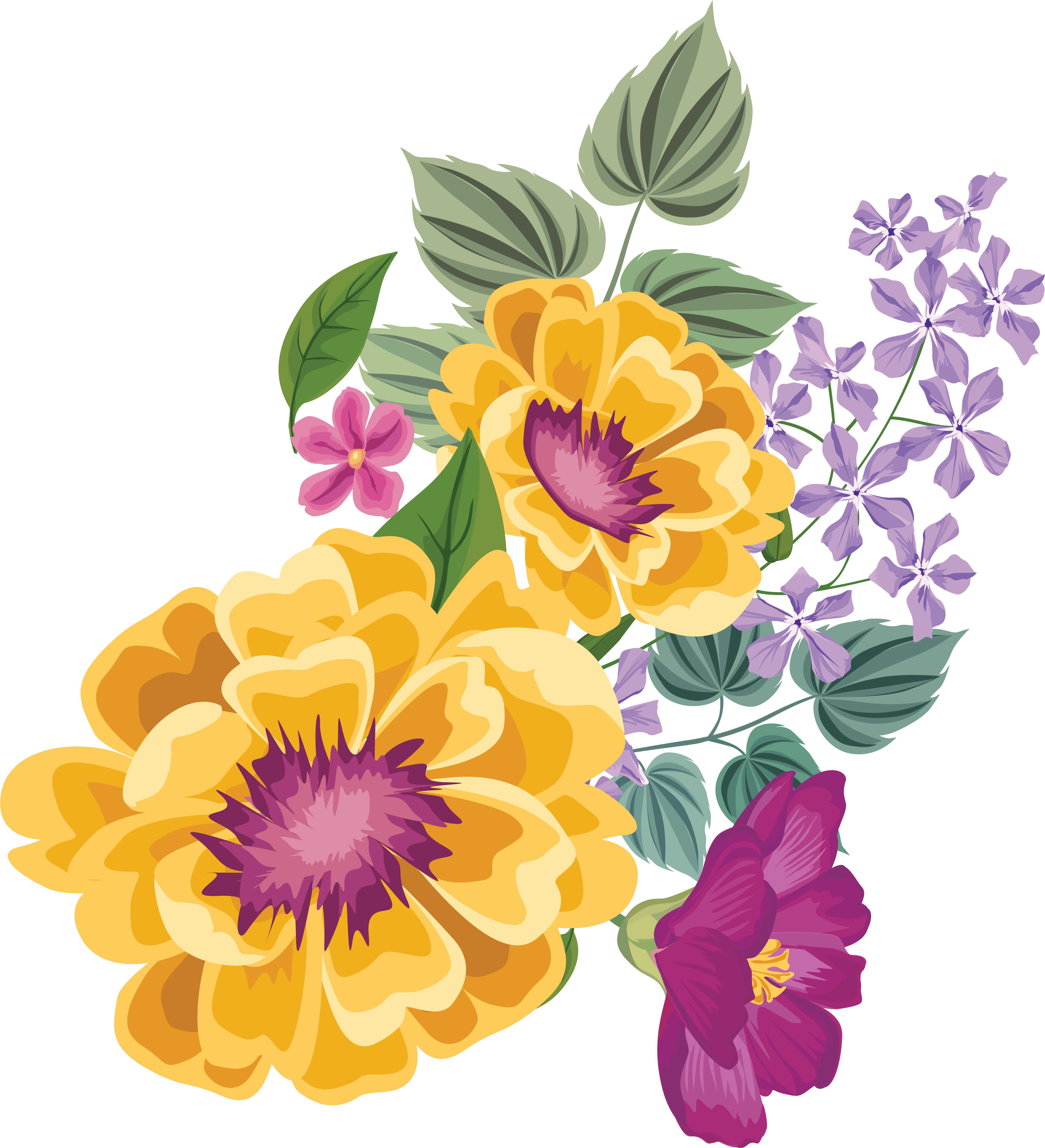 Floral Design Flower Watercolor Painting - Watercolor Painting (4703x5166)