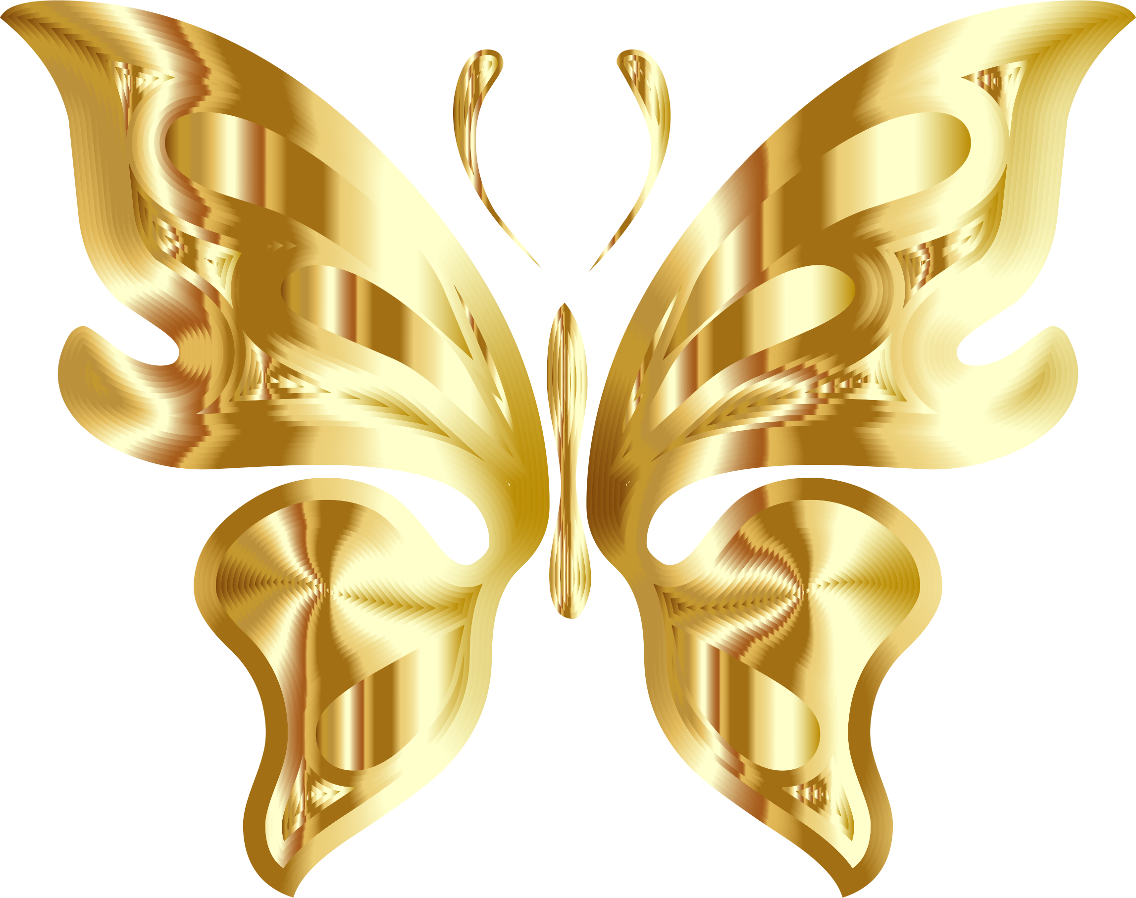 Butterfly Clipart Gold - Gold Butterfly Wings Png (2294x1814)