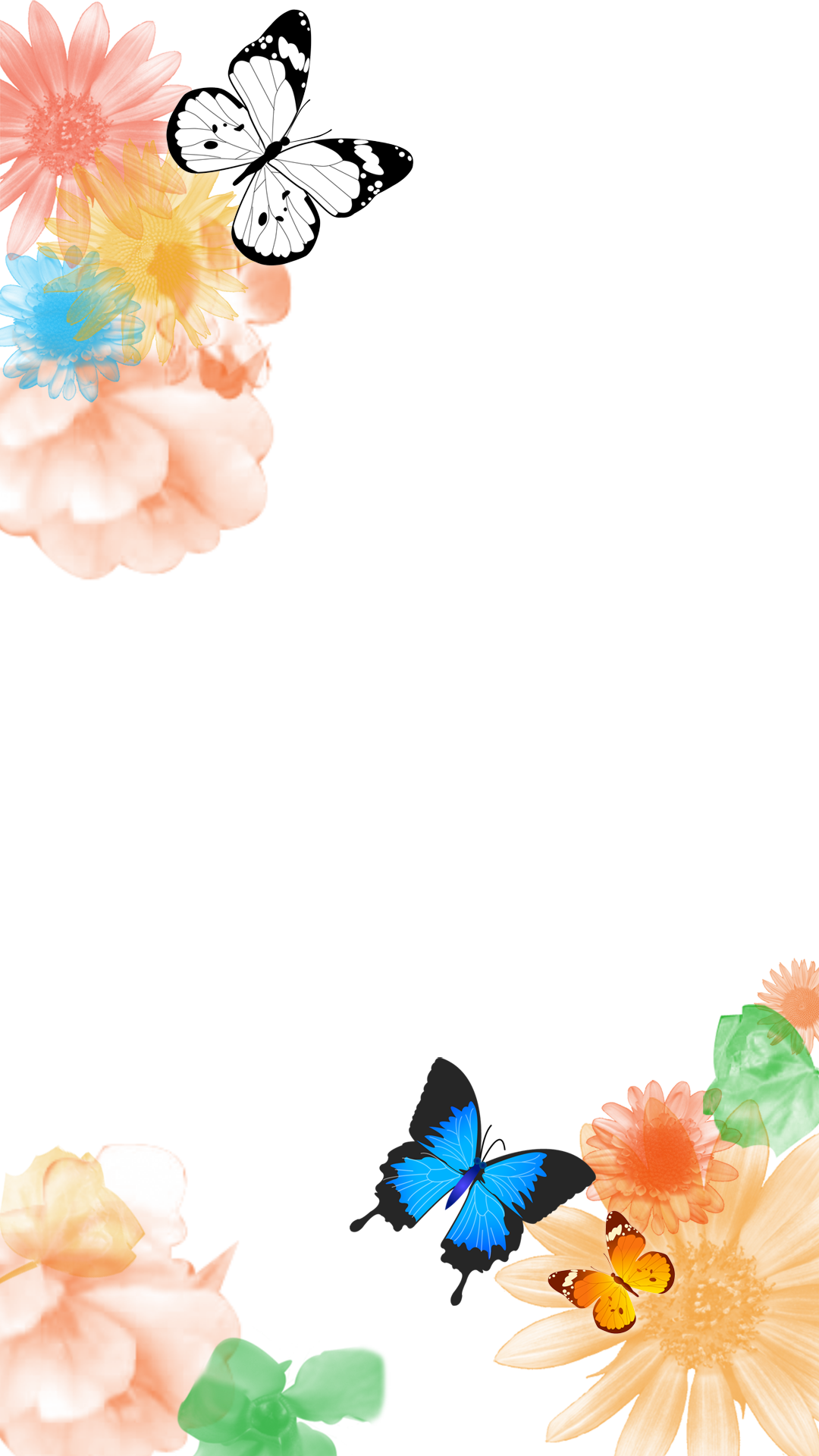 Monarch Butterfly Watercolor Painting Clip Art - 3cworld Iphone 5 / 5s / Se Case Clear Back Cover With (1080x1920)