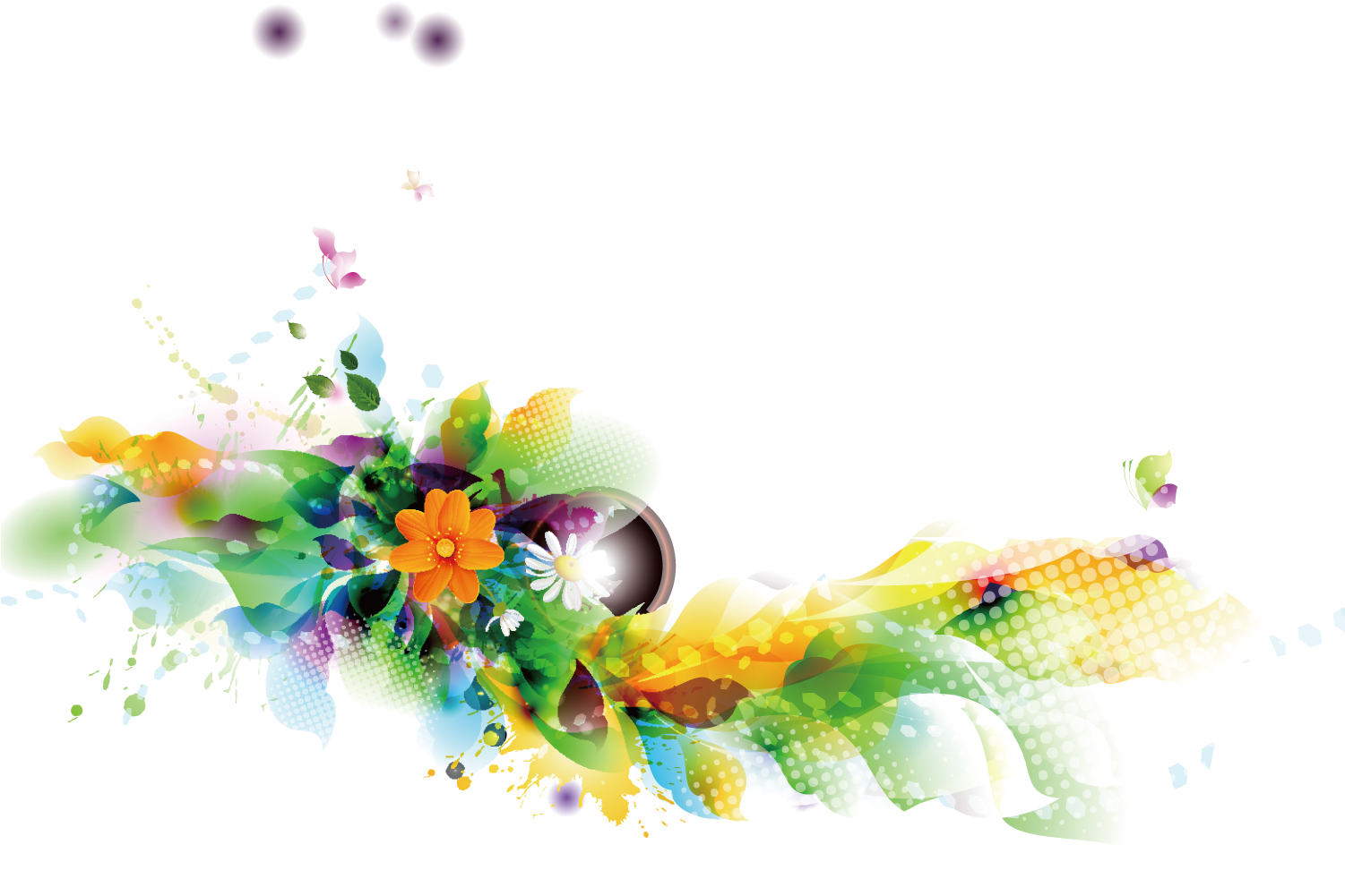 Watercolor Painting Flower Abstract Art Electronic - Bright Colorful Flower Backgrounds (1500x1500)