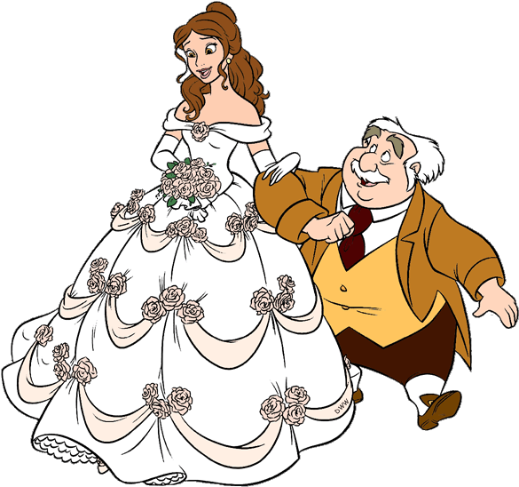 Belle And Her Father, Maurice On Belle's Wedding Day - Beauty And The Beast Maurice (600x557)