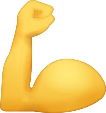Download Flexed Biceps Iphone Emoji Icon In Jpg And - Emoji Biceps (450x480)