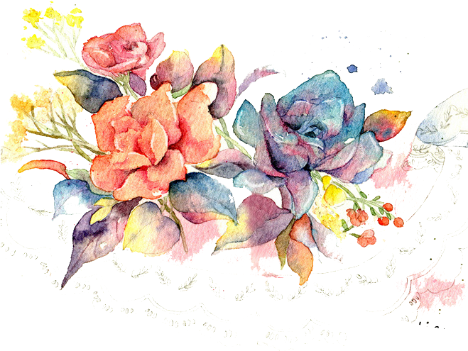 Floral Design Watercolor Painting - Watercolor Painting (658x658)