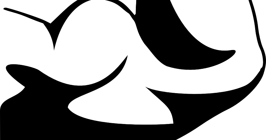 Black And White Arm Muscle Clipart (932x490)