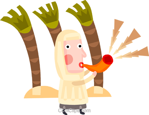 Wise Man Blowing Horn Royalty Free Vector Clip Art - Illustration (906x700)