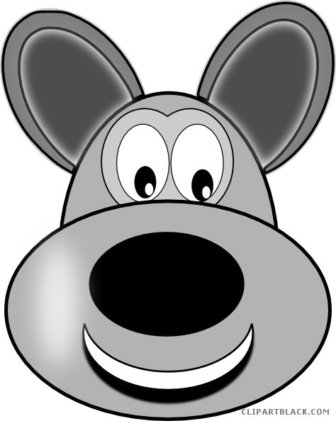 Dog Face Animal Free Black White Clipart Images Clipartblack - Der Wurfs-kissen-dekor Des Blaues Kindes Des Kissen (474x594)