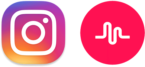 Instagram Og Musical - Instagram And Musically Logo (990x225)