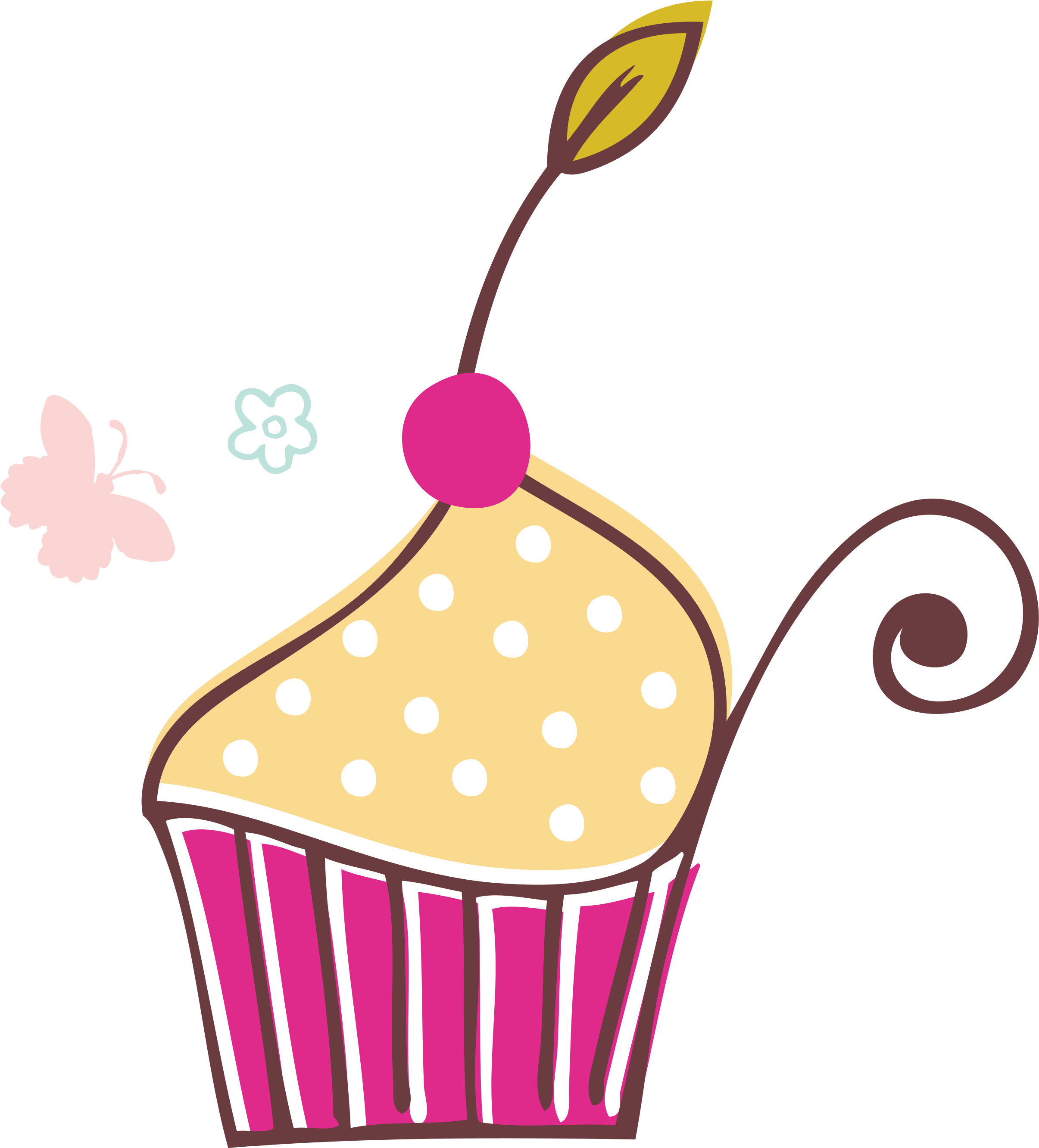 Cupcake Torta Brigadeiro Bakery - Napkin-special Occasion: Birthday Cupcake (6.5 Inch (2506x2669)