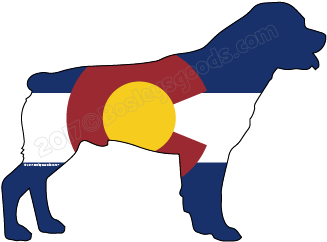 I Love My Colorado Rottweiler Sticker - I Love My Colorado Rottweiler Sticker (396x396)