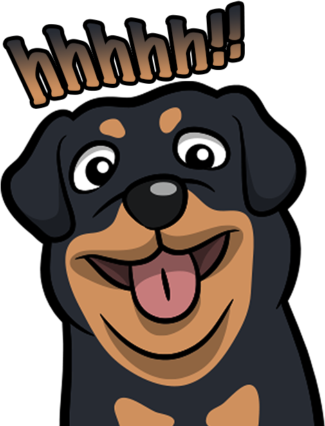 Rottweiler Emoji & Stickers Messages Sticker-10 - Sticker (618x618)