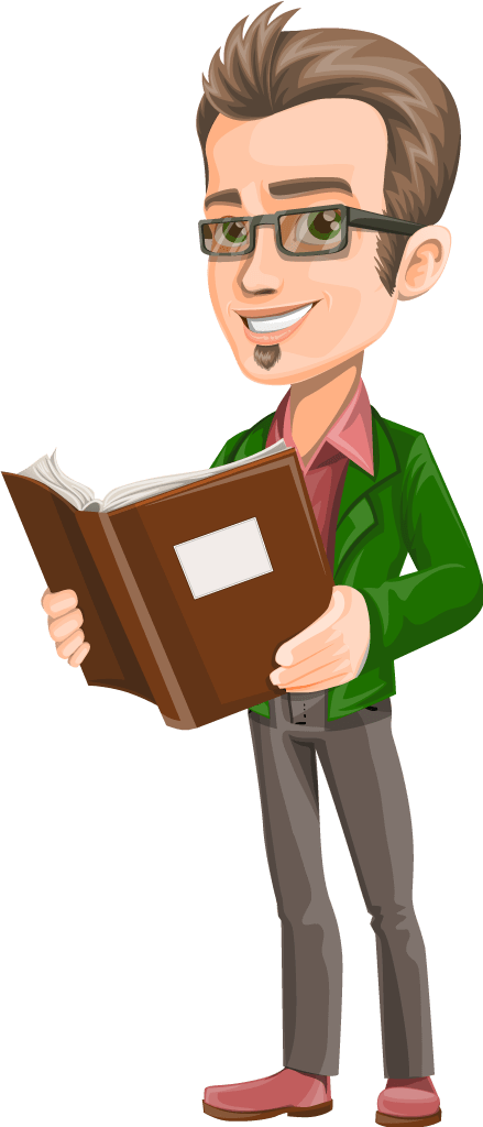 1-book - Free Vector Characters (439x1024)