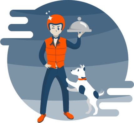 Meal Butler Delivery Man - Meal (428x395)