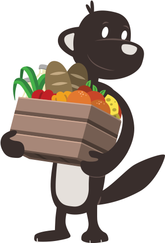 Berries, Fruits, Veggies With Eggs - Cartoon (365x529)
