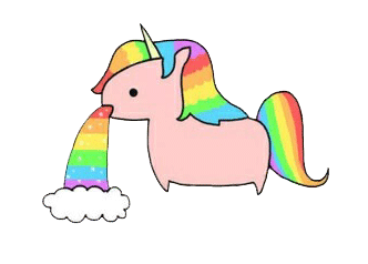 105 Images About Unicorn💕🍭🍬💎 On We Heart It - Unicorn Barfing A Rainbow (500x500)