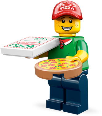 This Minifig, From Cmf 12, Has A Lot Going For It, - Lego Pizza Delivery Man (460x383)