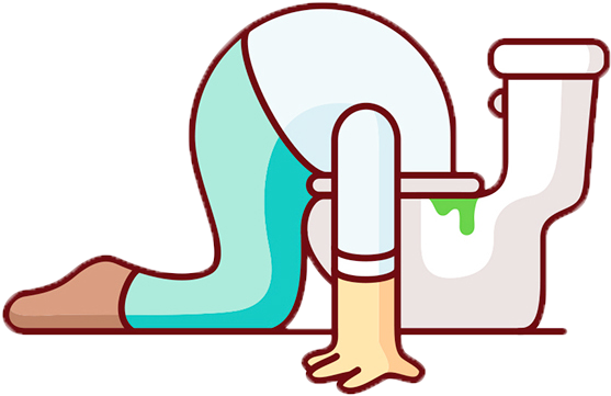 Cartoon Alcohol Intoxication Toilet - Alcohol Intoxication (1400x612)