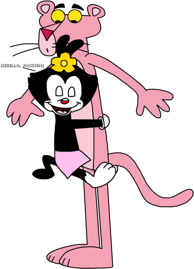 Dot Hugging Pink Panther By Marcospower1996 - Comics (894x894)