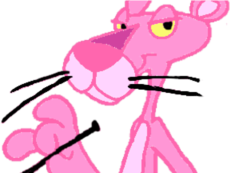 The Pink Panther And Blue Racer Line Draw Draw Colors - Cartoon (653x342)