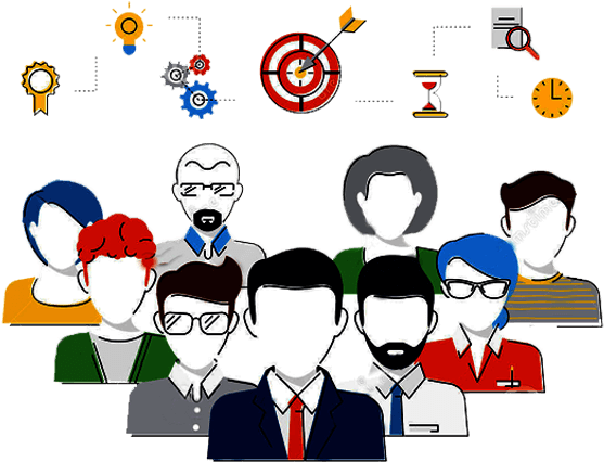 Workholics Infocrop - Our Team Member Cartoon (600x450)