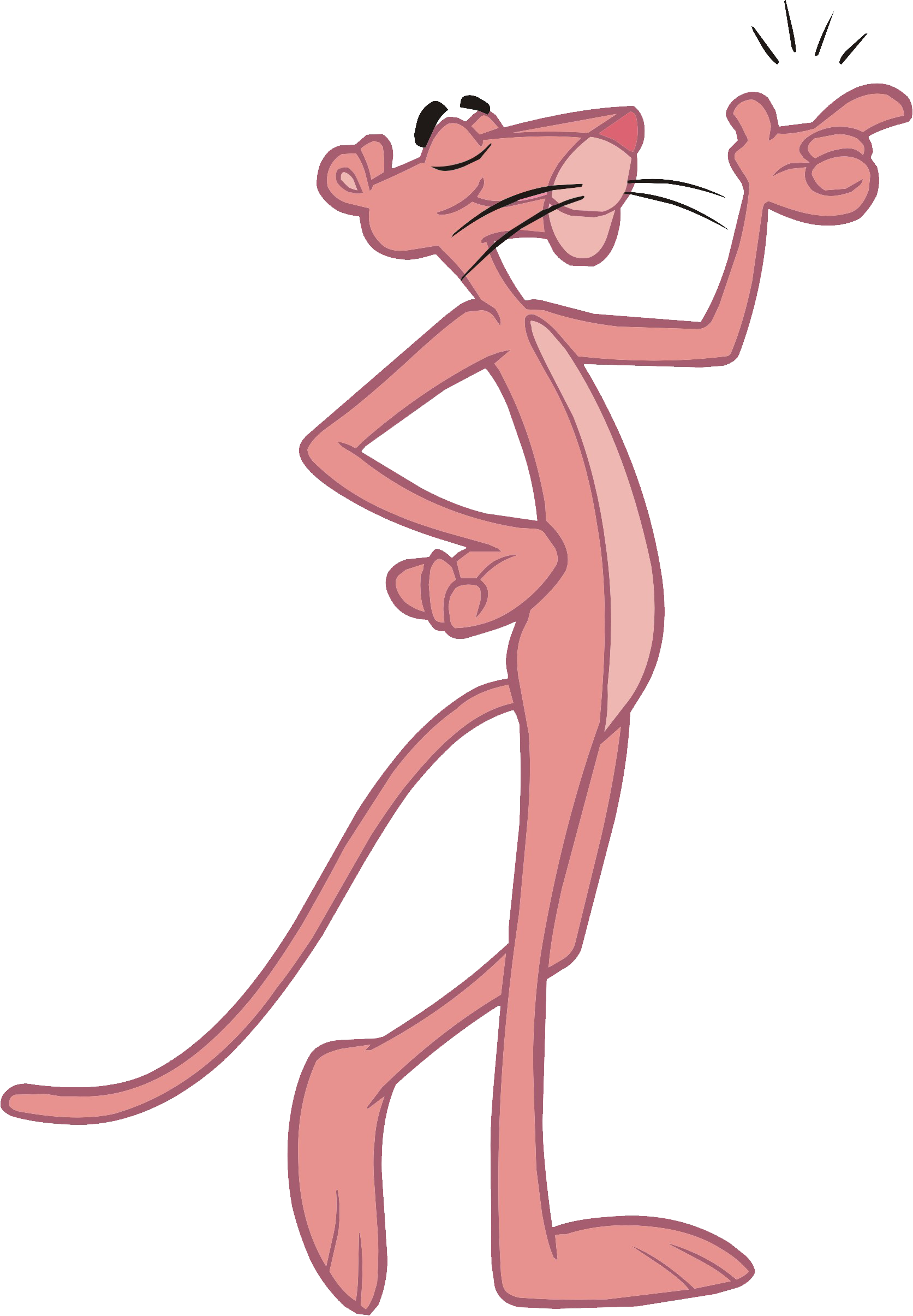 Youtube The Pink Panther Film Cartoon - Pink Panther Think (1673x2410)