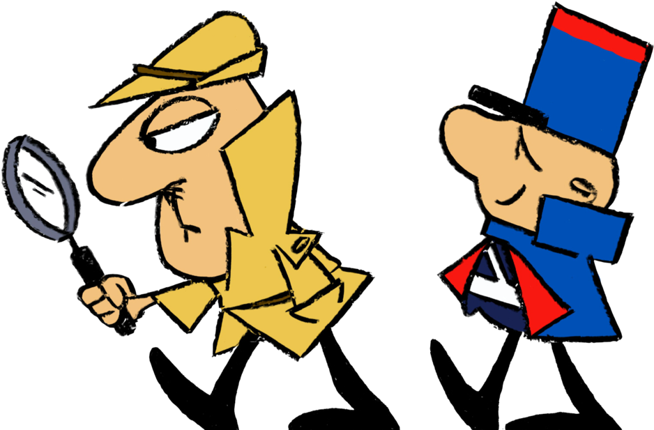 Inspector Clouseau Cartoon The Pink Panther Youtube - Inspector Cluso Magnifying Glass (1024x743)