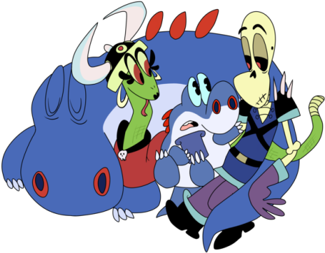Do The Cave Weirdos Hang Out Outside Of Work I Hope - Mighty Magiswords Lady Hiss (500x375)